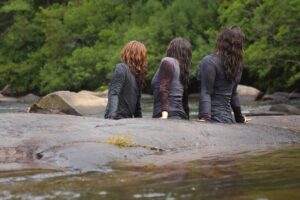 This ritualistic trio was choreographed in tadem with the natural landscape on the Toccoa River in "Bend."