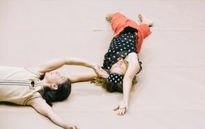 Christine Suarez and Lori Teague develop duet material from personal narratives that have shaped their identity.